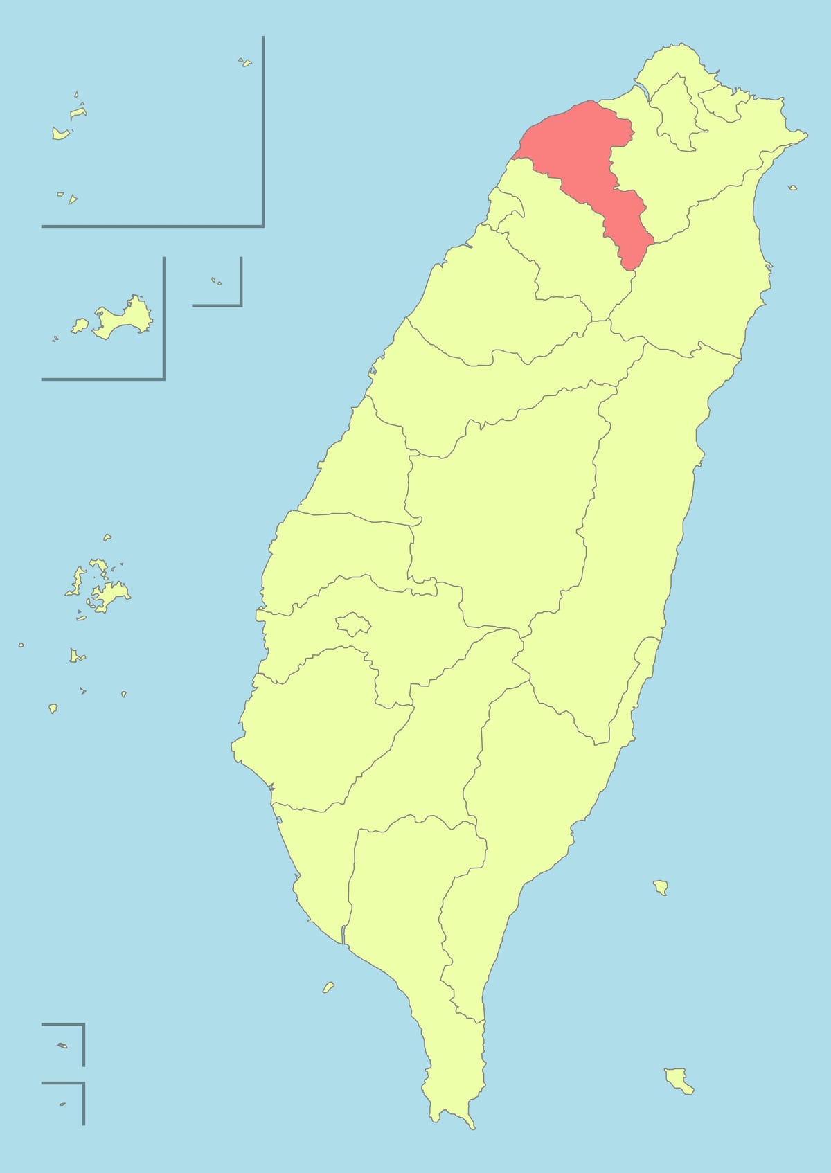 ტაივანის რუკა taoyuan