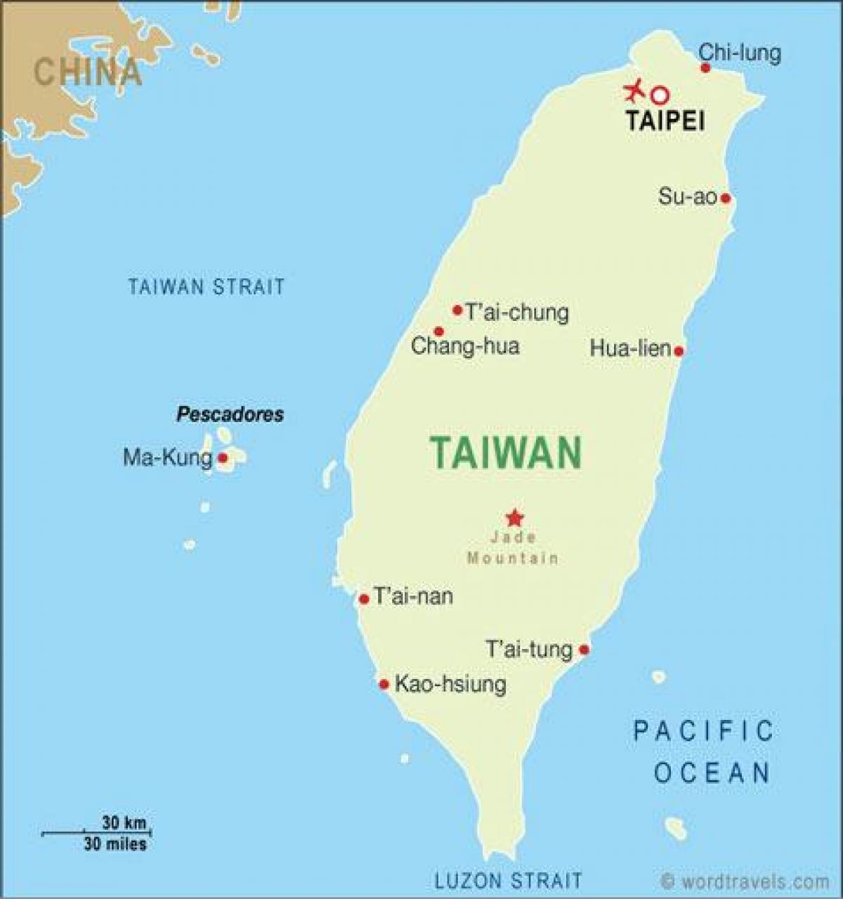 ტაივანის taoyuan საერთაშორისო აეროპორტის რუკა