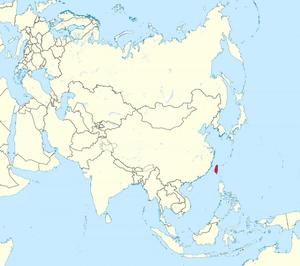 ტაივანის რუკა აზია