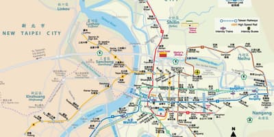 ტაივანის mrt სადგური რუკა