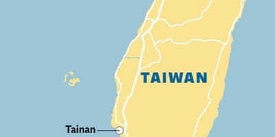 რუკა tainan ქალაქის ტაივანი